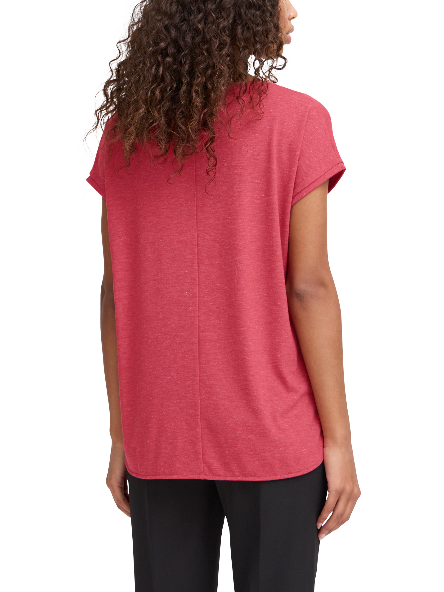 Product image 2 of 7, which shows ICHI Rebel Loose Fit T-Shirt, Holly Berry, XS