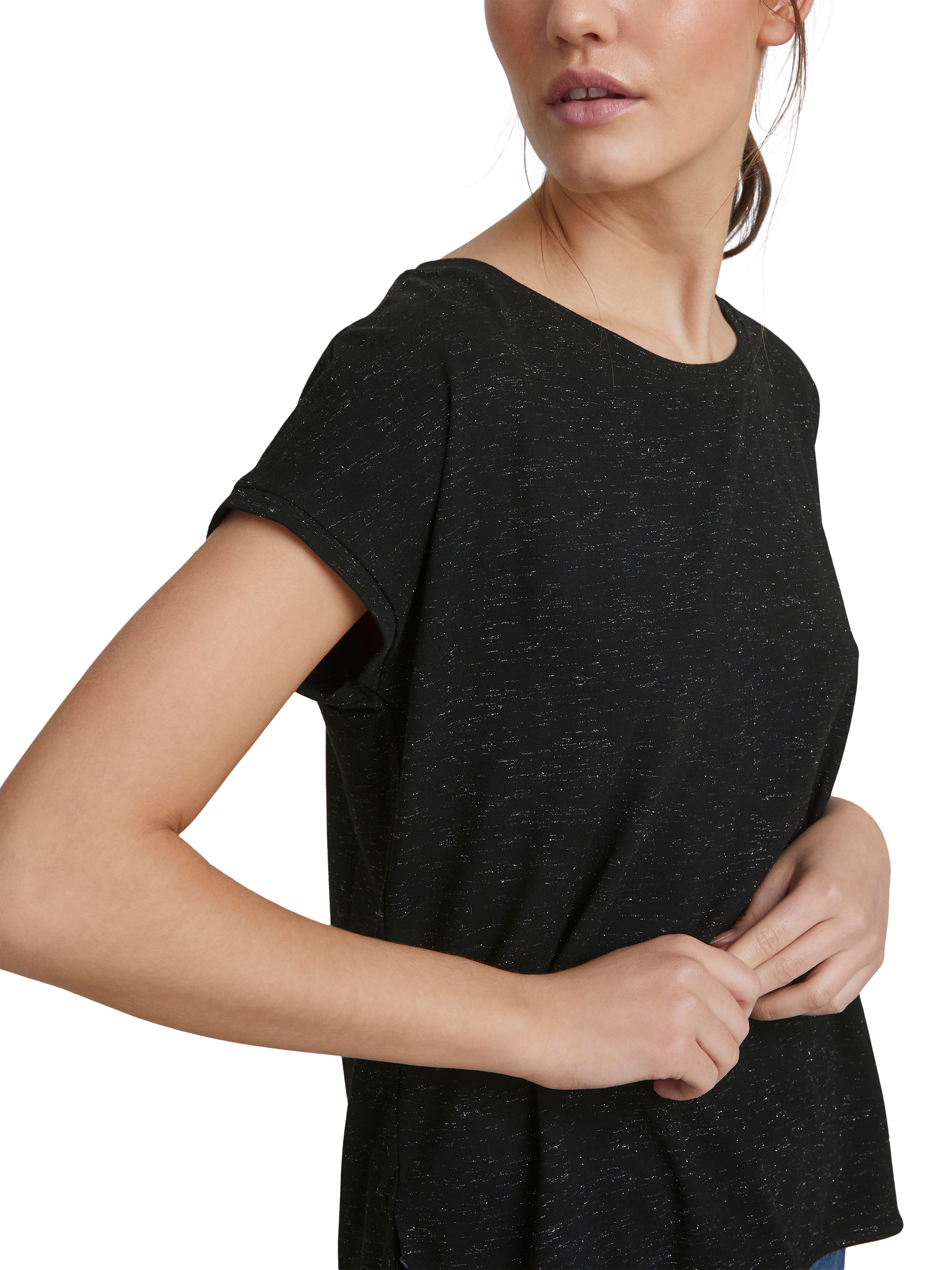 Product image 4 of 7, which shows ICHI Rebel Relaxed Fit T-Shirt, Black, XS