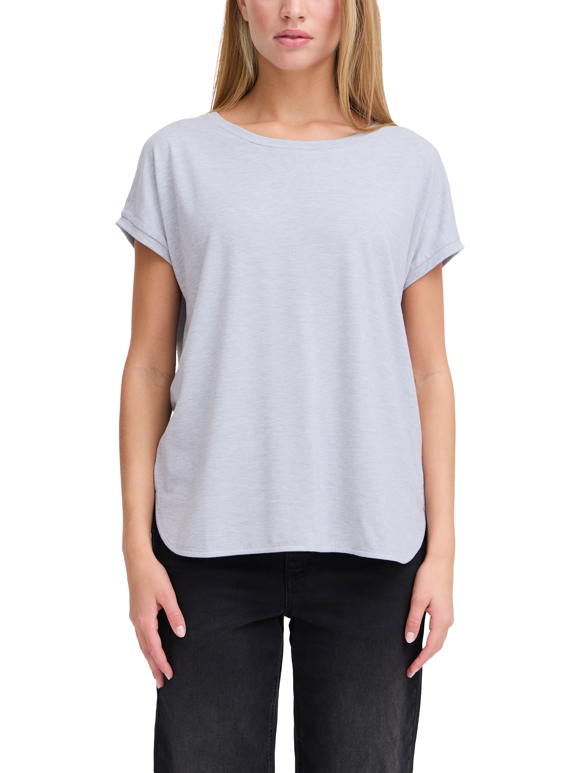 Product image 1 of 7, which shows ICHI Rebel Loose Fit T-Shirt, Zen Blue, XS