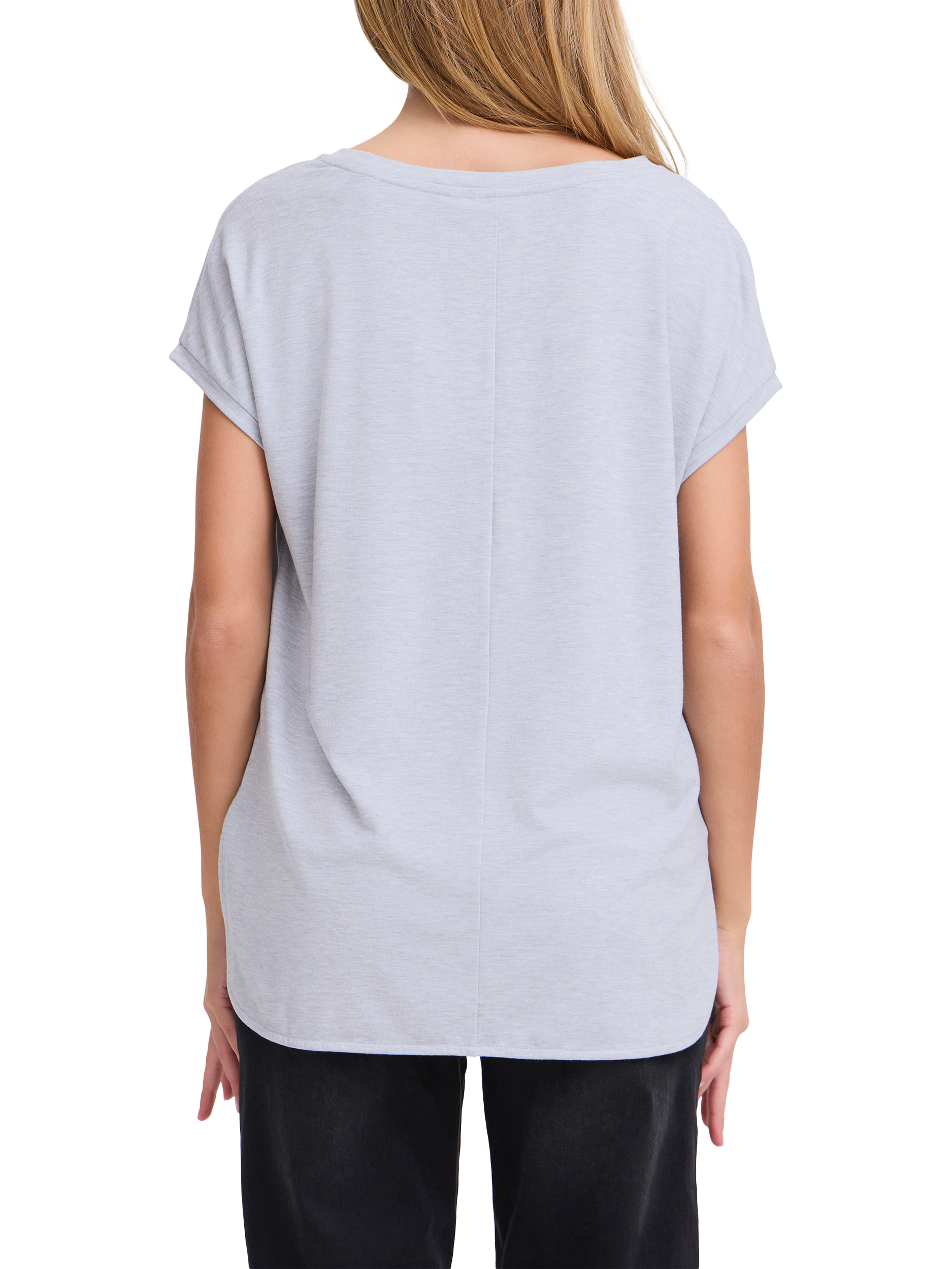 Product image 2 of 7, which shows ICHI Rebel Loose Fit T-Shirt, Zen Blue, XS