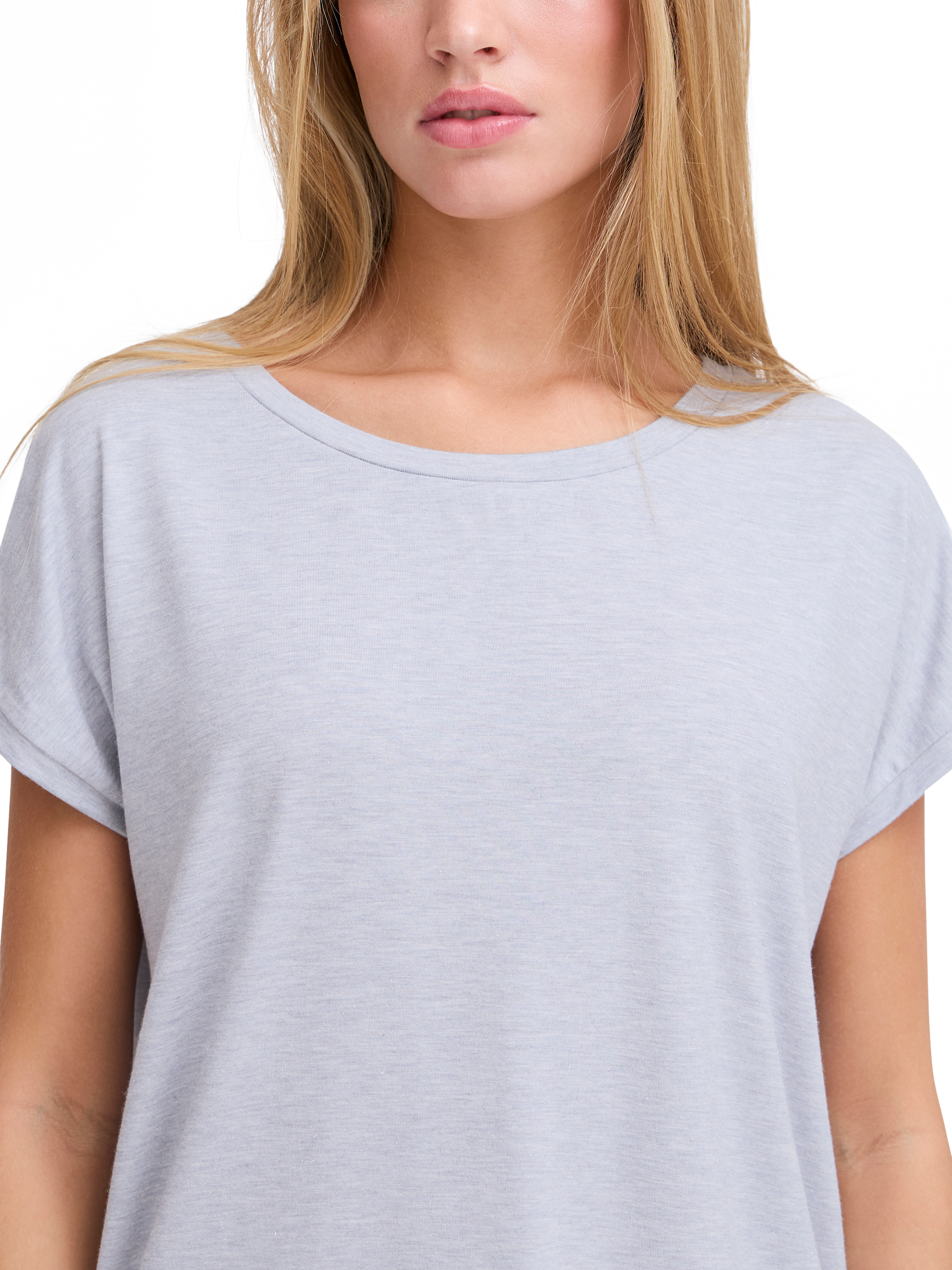 Product image 4 of 7, which shows ICHI Rebel Loose Fit T-Shirt, Zen Blue, XS