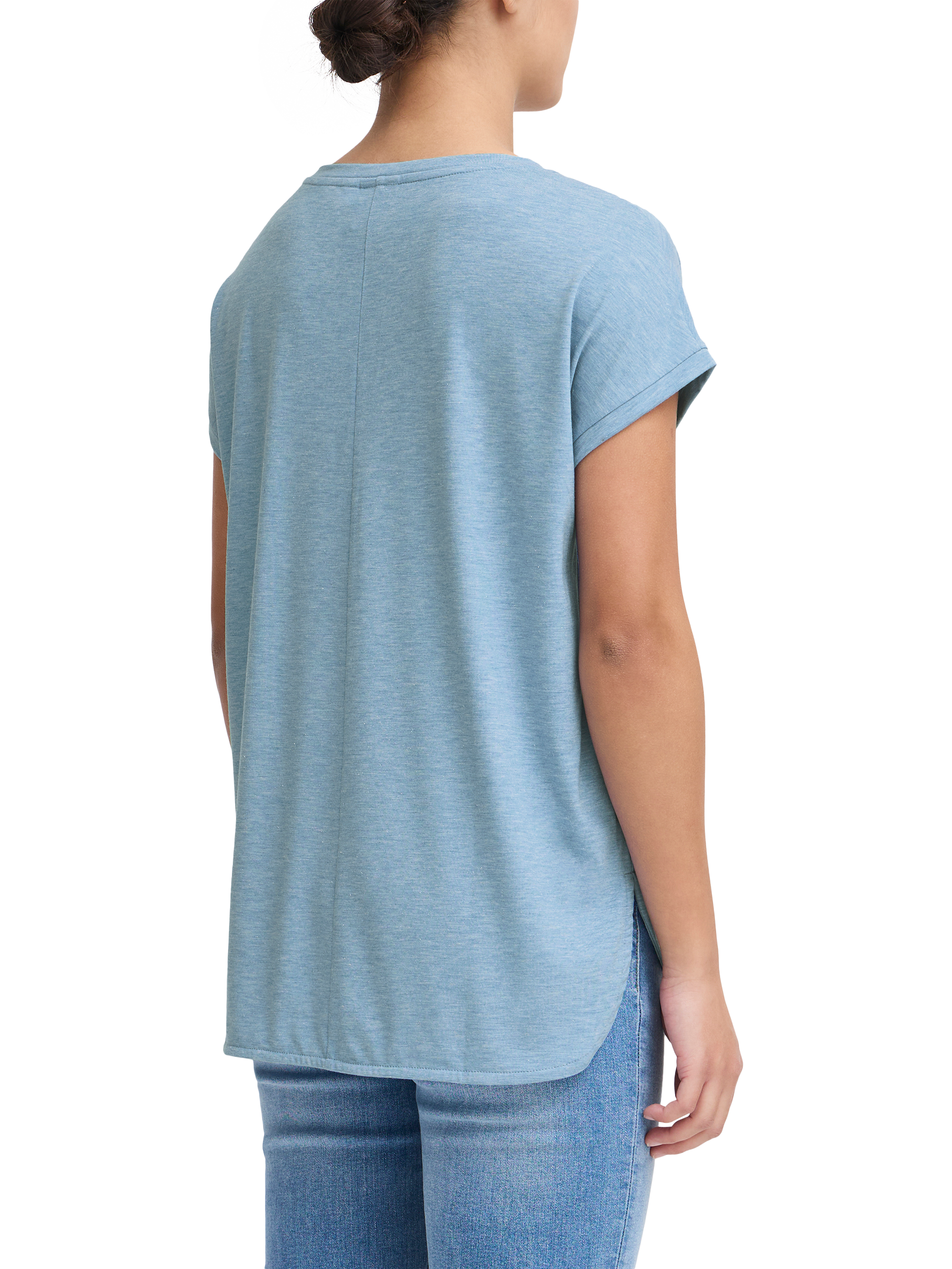 Product image 2 of 7, which shows ICHI Rebel Loose Fit T-Shirt, Della Robbia Blue, XS