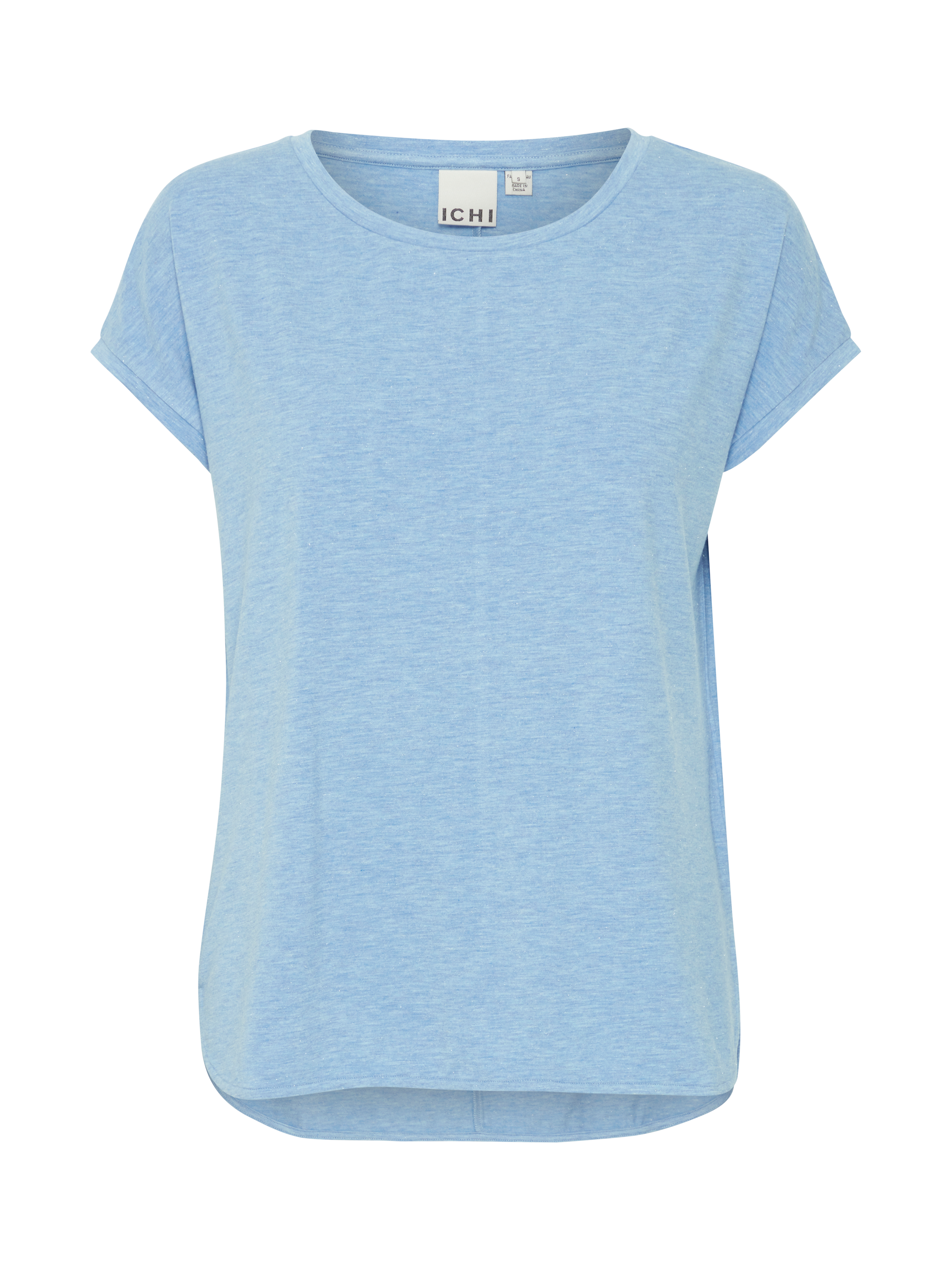 Product image 5 of 7, which shows ICHI Rebel Loose Fit T-Shirt, Della Robbia Blue, XS