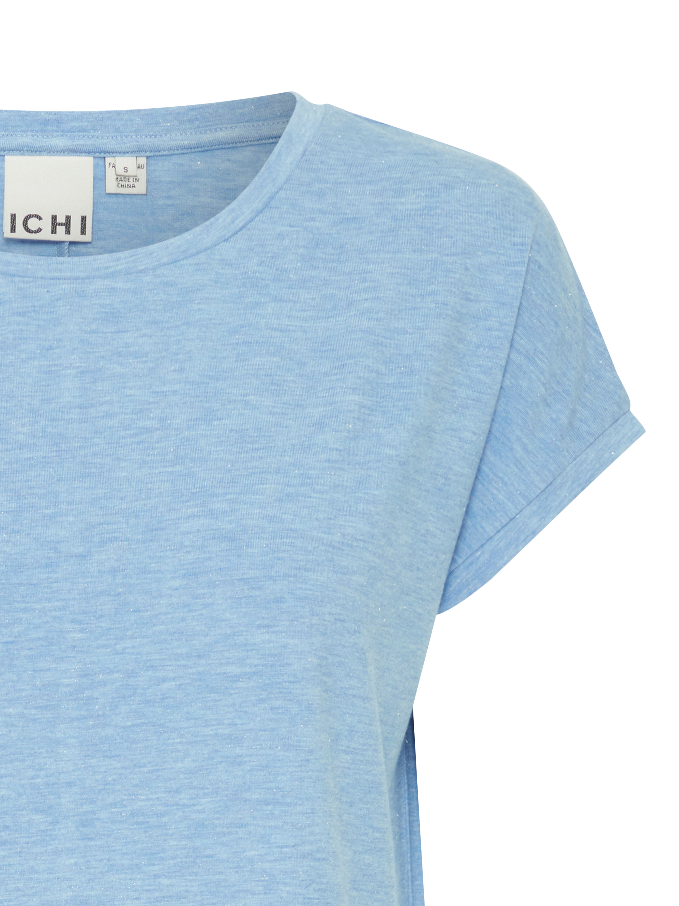 Product image 7 of 7, which shows ICHI Rebel Loose Fit T-Shirt, Della Robbia Blue, XS