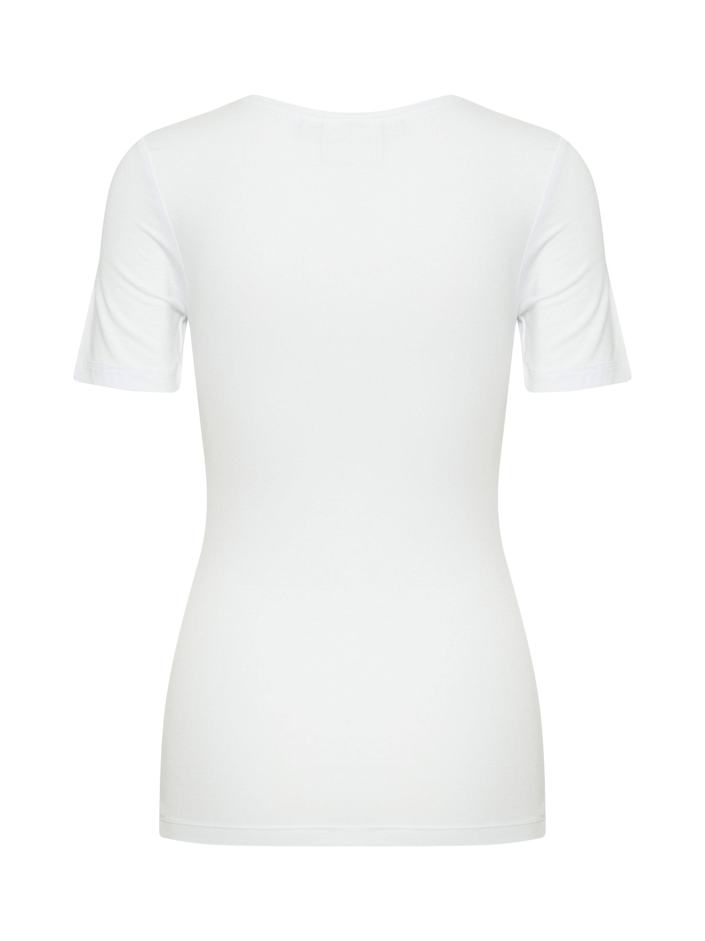 Product image 6 of 7, which shows ICHI Zola Scoop Neck T-Shirt, White, XS