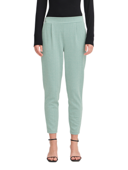 ICHI Kate Herringbone Jacquard Slim Trousers, Beryl Green/Almond, Beryl Green/Almond