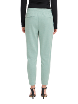 ICHI Kate Herringbone Jacquard Slim Trousers, Beryl Green/Almond - view 2, Beryl Green/Almond