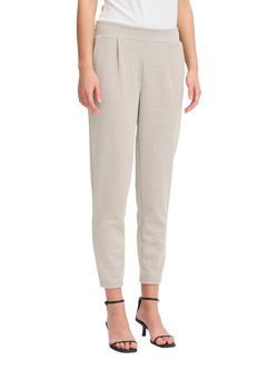 ICHI Kate Herringbone Jacquard Slim Trousers, Fungi/Almond Milk, Fungi/Almond Milk
