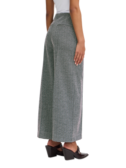 ICHI Kate Herringbone Trousers, Black/White - view 2, Black/White