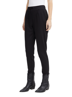 ICHI Kate Drawstring Waist Trousers, Black, Black
