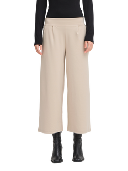 ICHI Kate Cropped Wide Leg Trousers, Doeskin