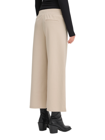ICHI Kate Cropped Wide Leg Trousers - view 2, Doeskin