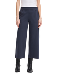 ICHI Kate Cropped Wide Leg Trousers, Total Eclipse