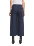 ICHI Kate Cropped Wide Leg Trousers, Total Eclipse