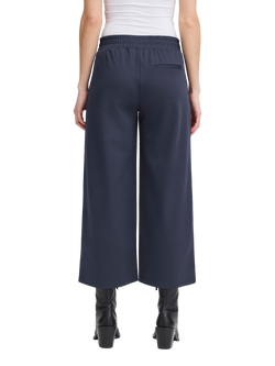 ICHI Kate Cropped Wide Leg Trousers - view 2, Total Eclipse
