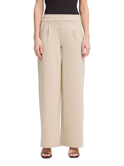 ICHI Kate Wide Leg Trousers, Doeskin