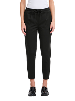 ICHI Kate Drawstring Waist Trousers, Black, Black