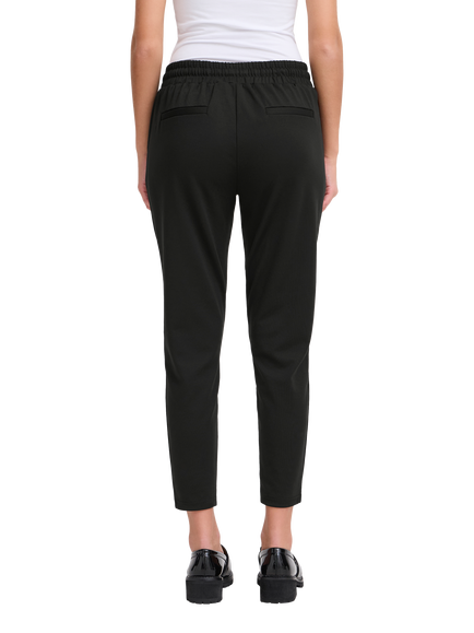 ICHI Kate Drawstring Waist Trousers, Black - view 2, Black