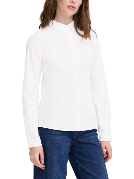 ICHI Dima Long Sleeve Shirt, White, White