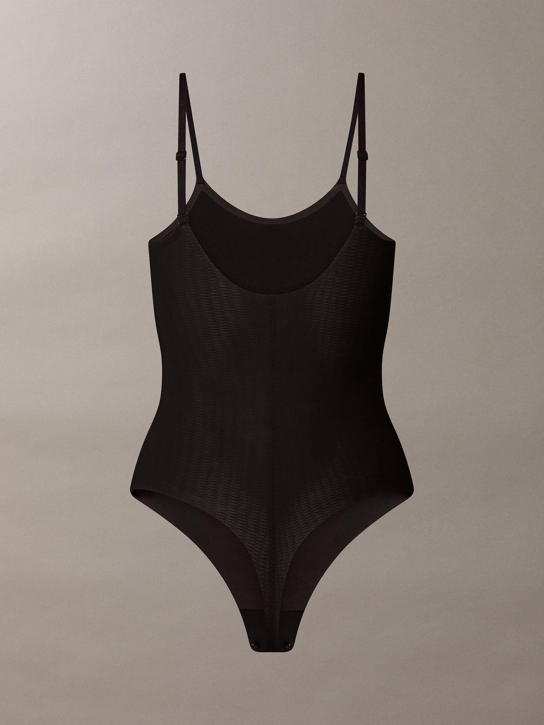 Product image 8 of 8, which shows Calvin Klein Stay-Put Mesh Shapewear Bodysuit, Black, XS