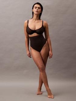 Calvin Klein Secure Sculpt High Waist Shapewear Thong - view 2, Black