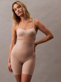 Calvin Klein Stay-Put Stretch Mid-Thigh Shapewear Shorts, Natural, Natural