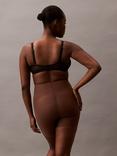 Calvin Klein Stay-Put Mesh High Waist Shapewear Mid-Thigh Shorts, Brown Mid