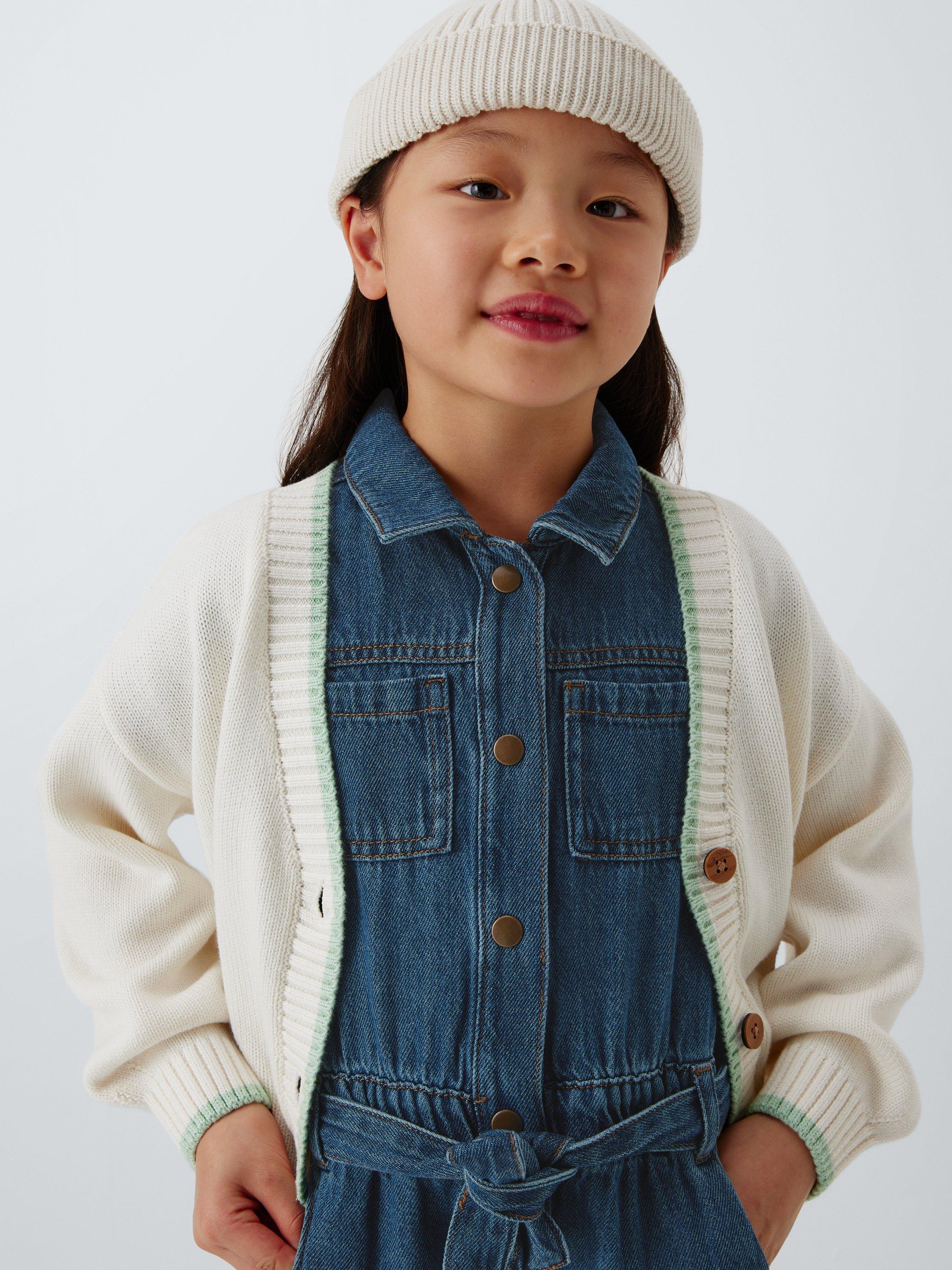 Product image 6 of 7, which shows John Lewis Kids' Denim Boilersuit, Blue, 7 years