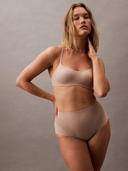 Calvin Klein Stay-Put Mesh High Waist Shapewear Knickers, Beige