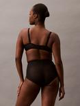 Calvin Klein Stay-Put Mesh High Waist Shapewear Knickers, Black