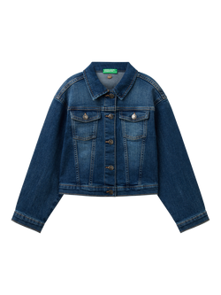 Benetton Kids' Denim Jacket, Blue, Blue