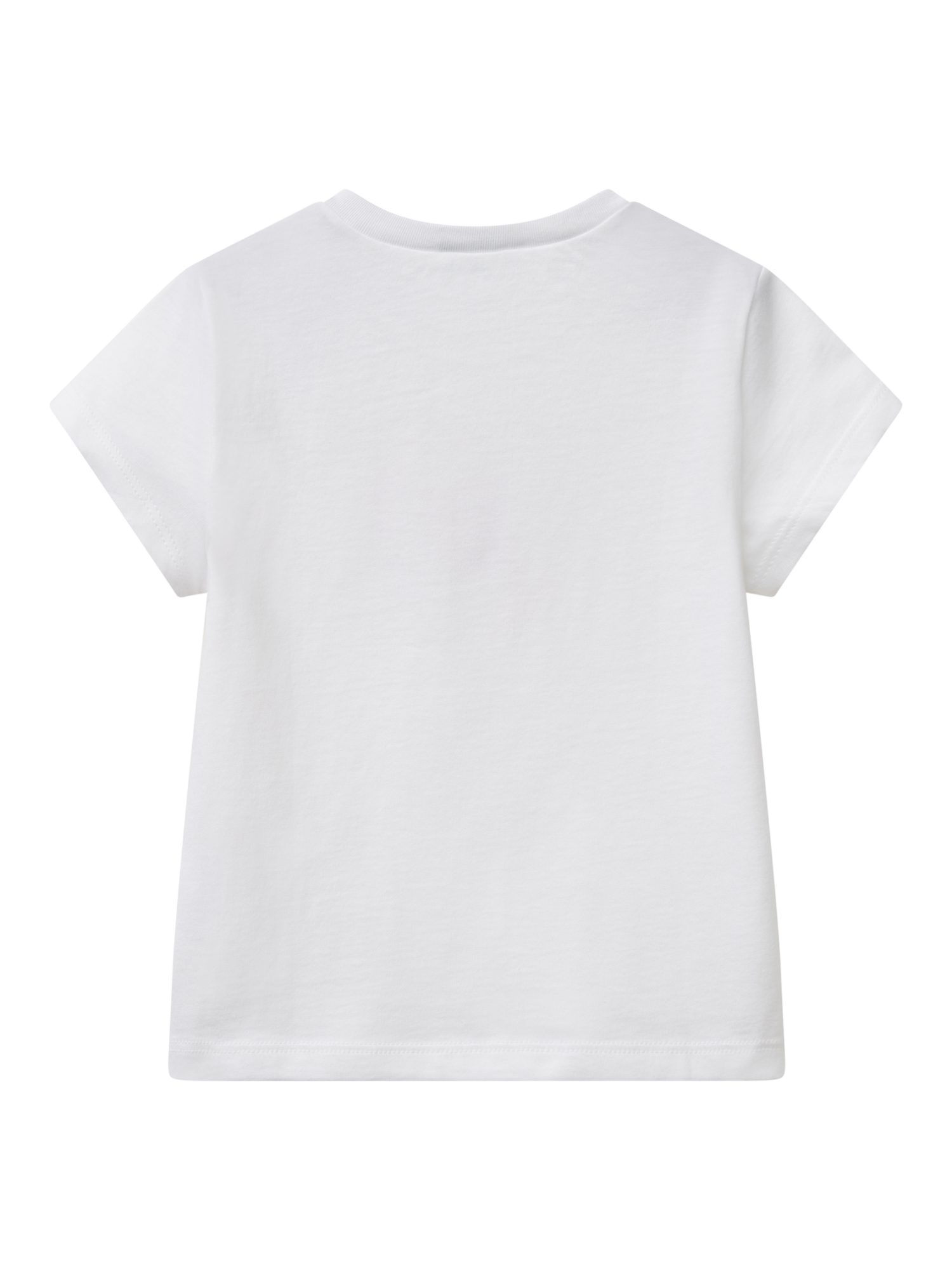 Product image 2 of 3, which shows Benetton Kids' Heart Logo T-Shirt, Optical White, 18-24 months