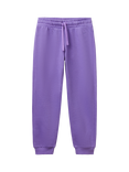 Benetton Kids' Cotton Fleece Elasticated Waist Joggers, Purple