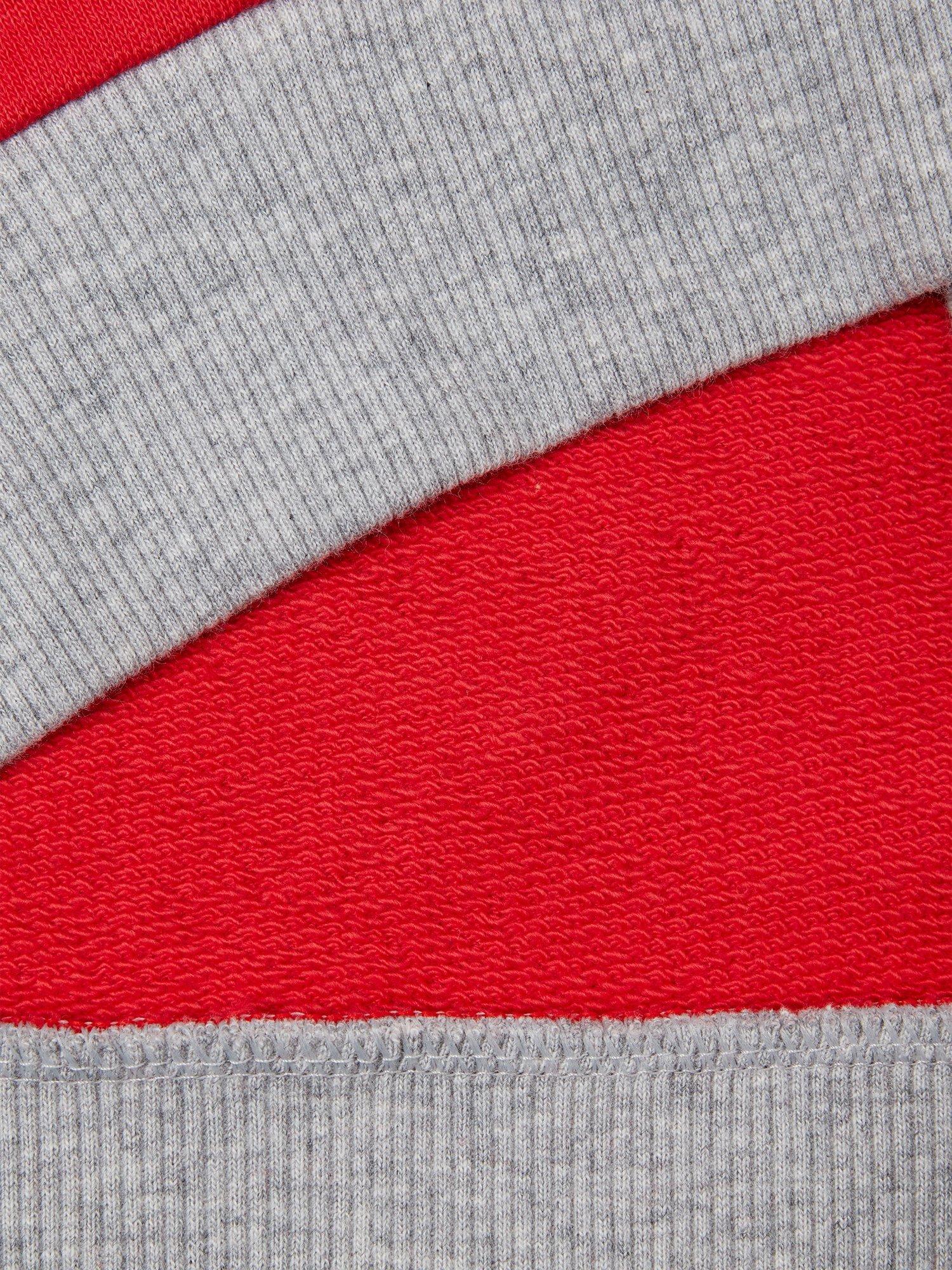 Product image 3 of 3, which shows Benetton Kids' Logo Colour Block Sweatshirt, Red/Navy, 7-8 years