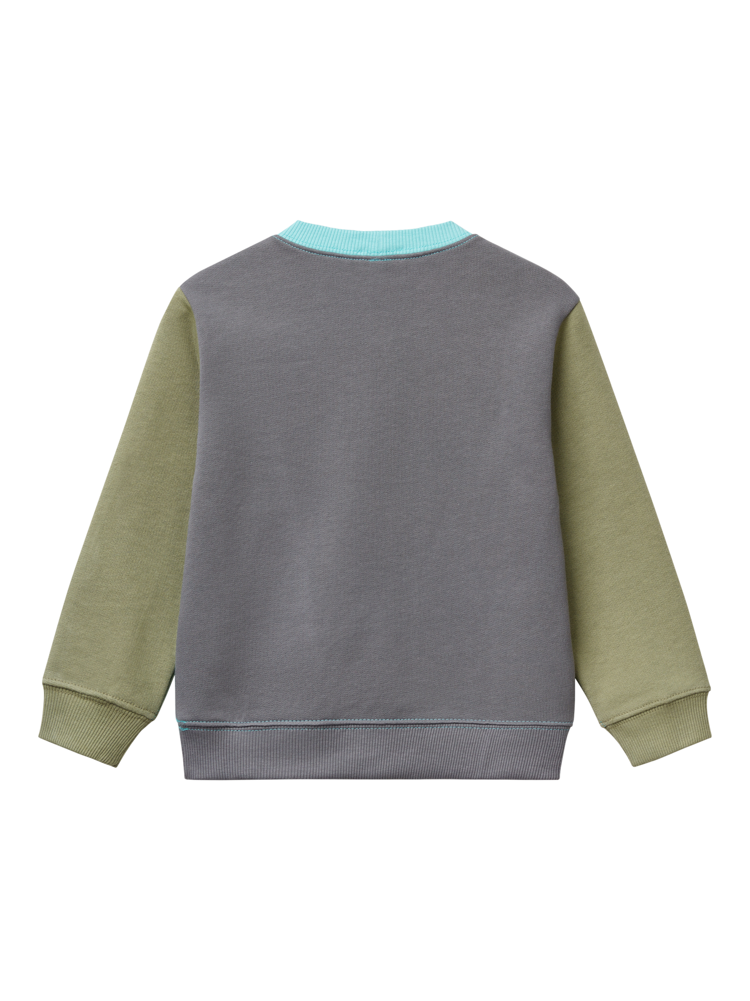 Product image 2 of 3, which shows Benetton Kids' Logo Colour Block Sweatshirt, Multi, 3-4 years