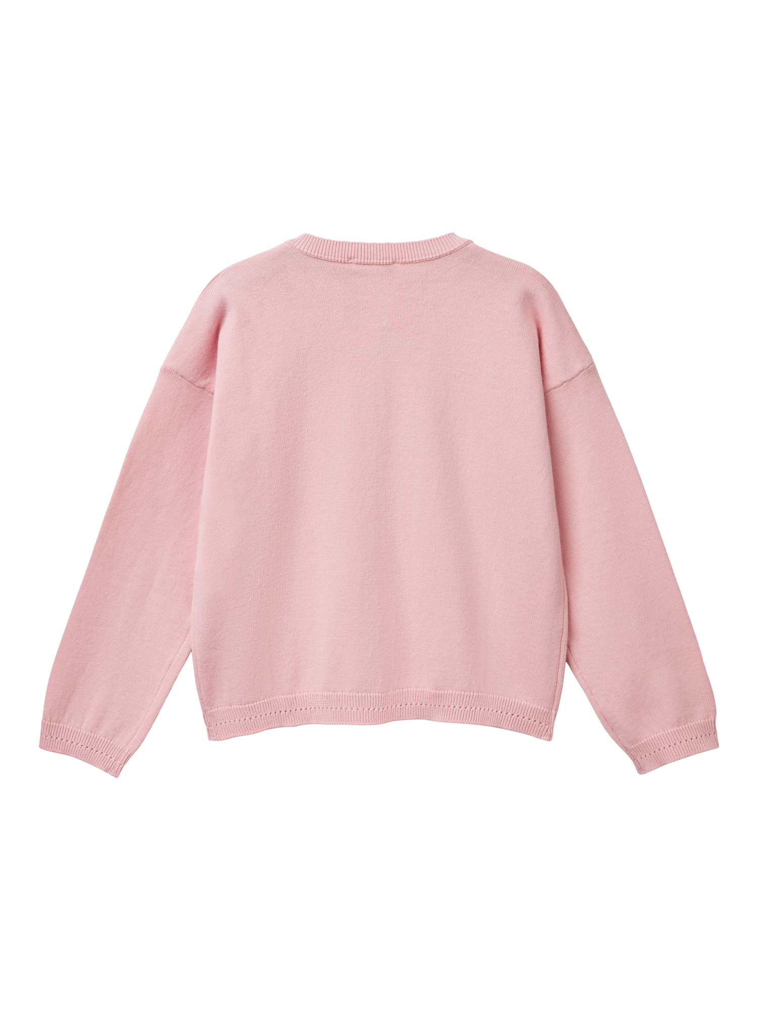 Product image 2 of 3, which shows Benetton Kids' Knitted Cardigan, Pink, 18-24 months