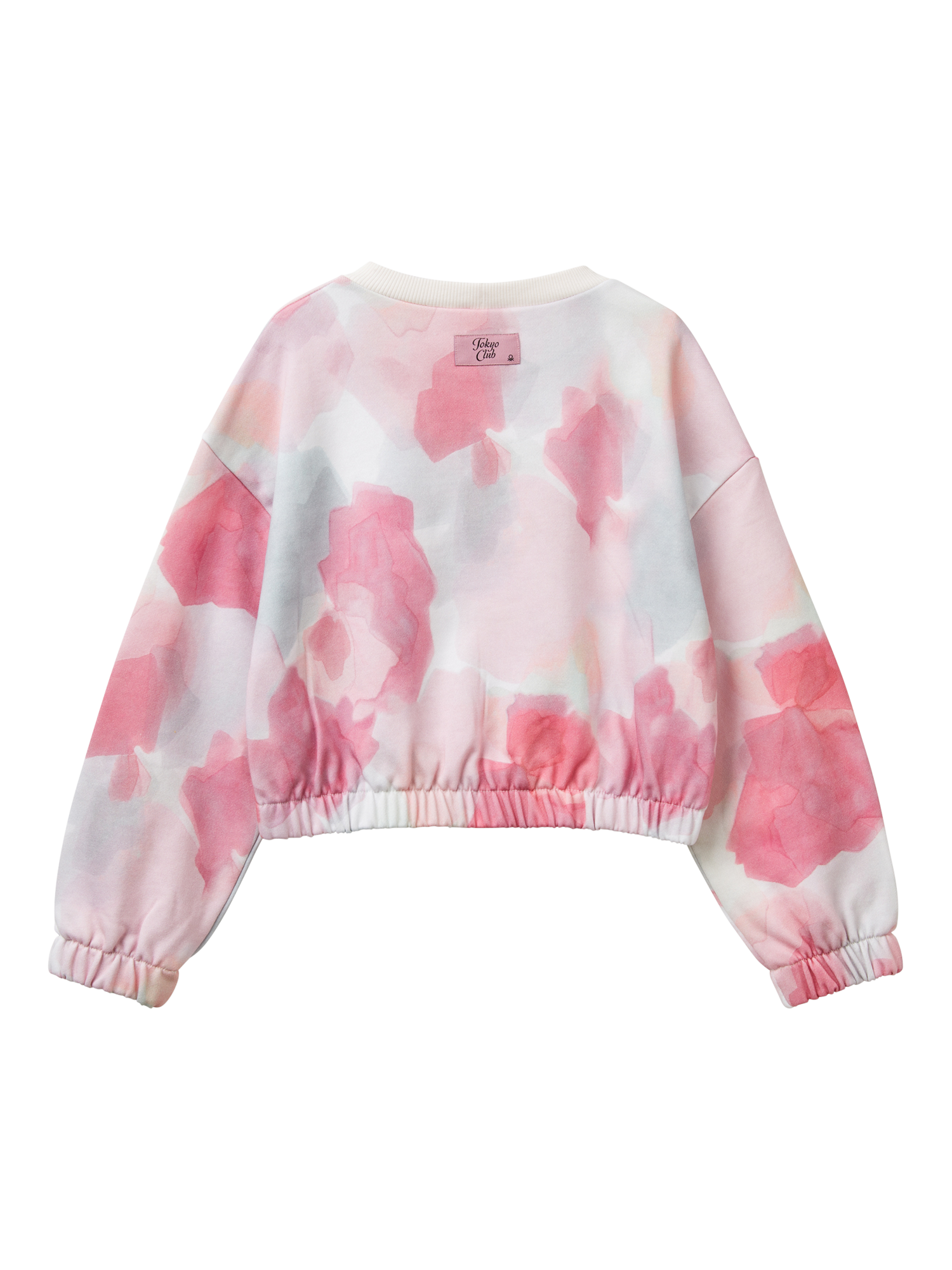 Product image 2 of 3, which shows Benetton Kids' Abstract Sweatshirt, Pink/Multi, 6-7 years