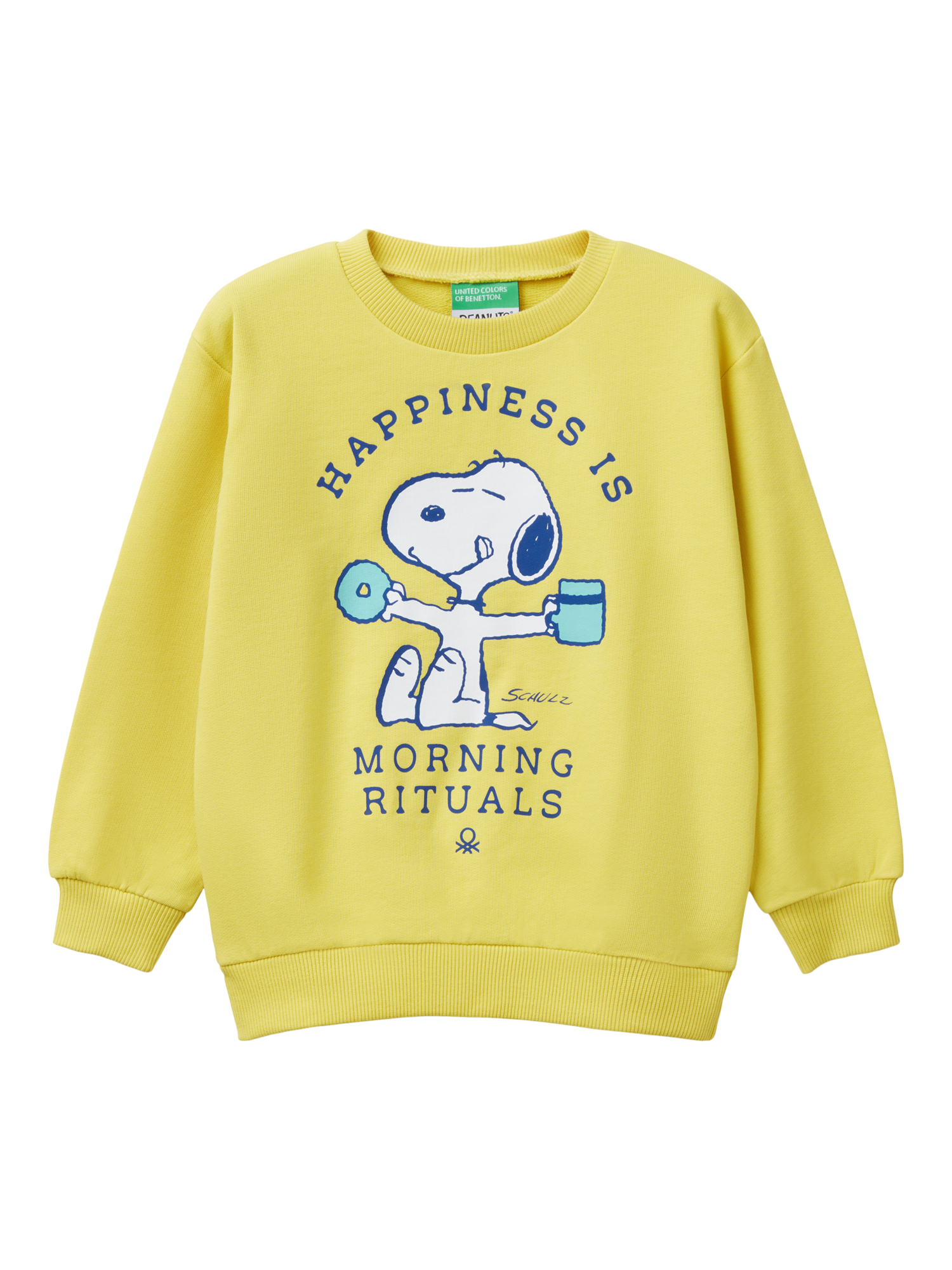 Benetton Kids' Snoopy Sweatshirt, Lime