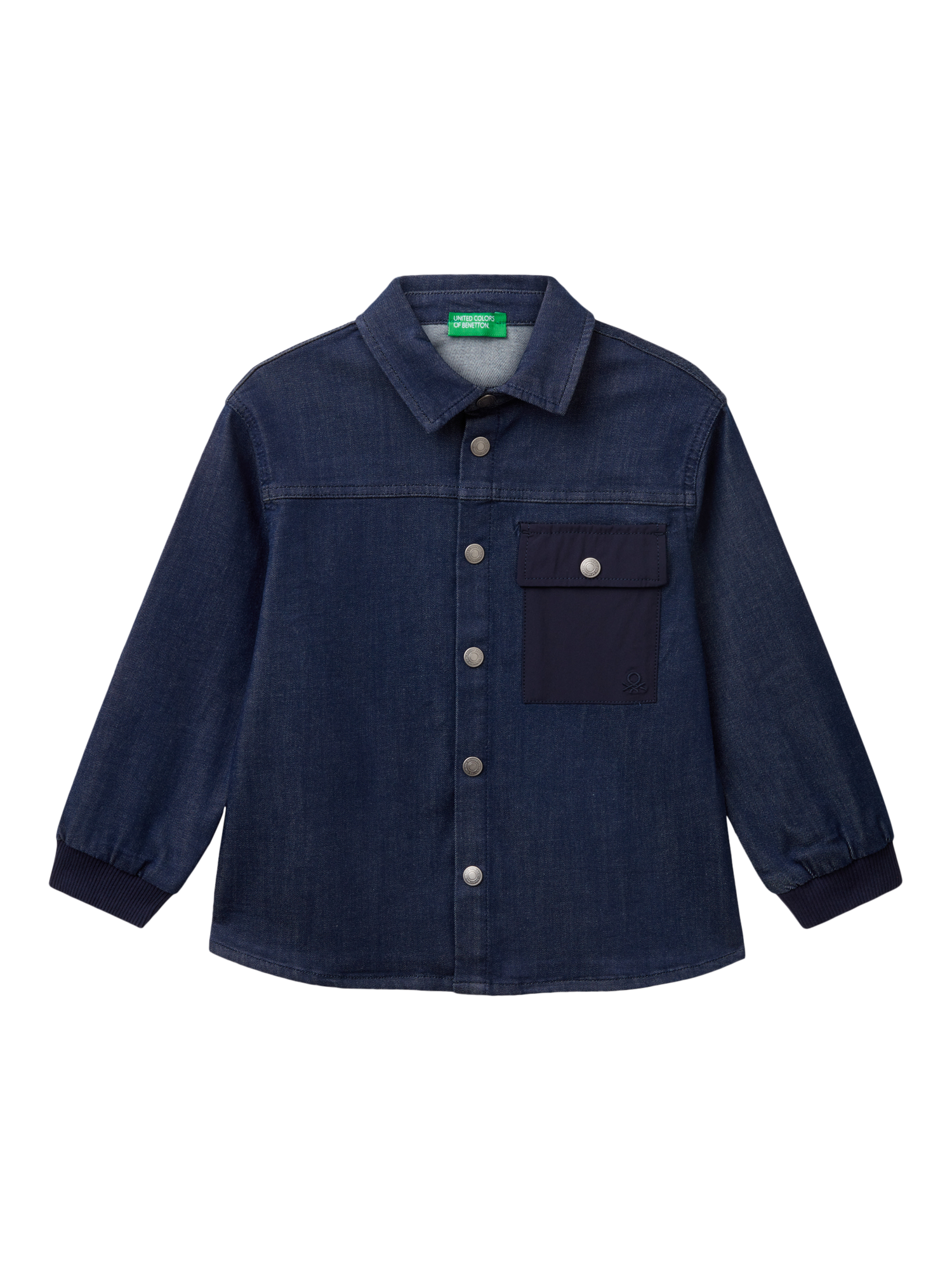 Benetton Kids' Denim Shirt, Blue