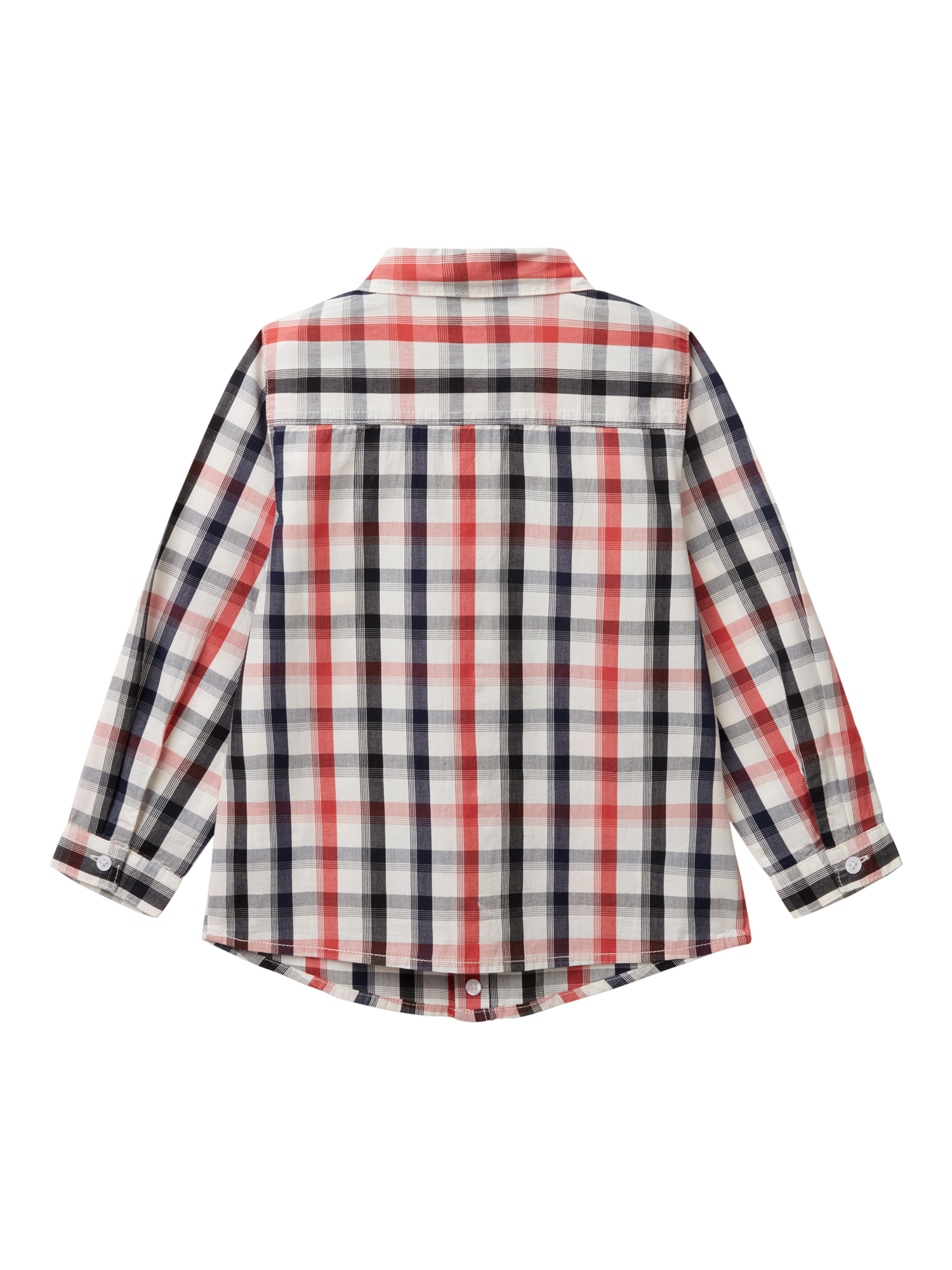Product image 2 of 3, which shows Benetton Kids' Check Long Sleeve Shirt, Multi, 3-4 years