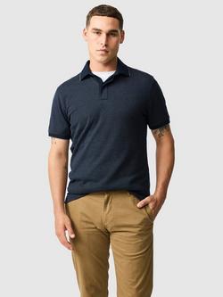 Rodd & Gunn Wilson Bay Cotton Slim Fit Short Sleeve Polo Shirt, Eclipse