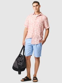 Rodd & Gunn Belleknowes Floral Linen Regular Fit Short Sleeve Shirt - view 2, Flamingo