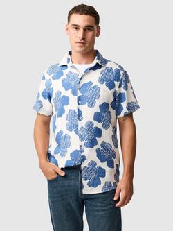 Rodd & Gunn Donnelly Floral Linen Slim Fit Short Sleeve Shirt, Regatta, Regatta