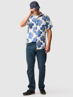 Rodd & Gunn Donnelly Floral Linen Slim Fit Short Sleeve Shirt, Regatta - view 2, Regatta