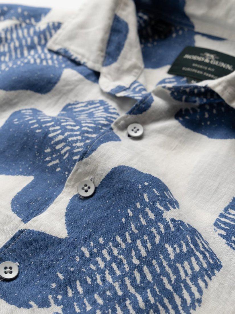 Product image 6 of 6, which shows Rodd & Gunn Donnelly Floral Linen Slim Fit Short Sleeve Shirt, Regatta, S