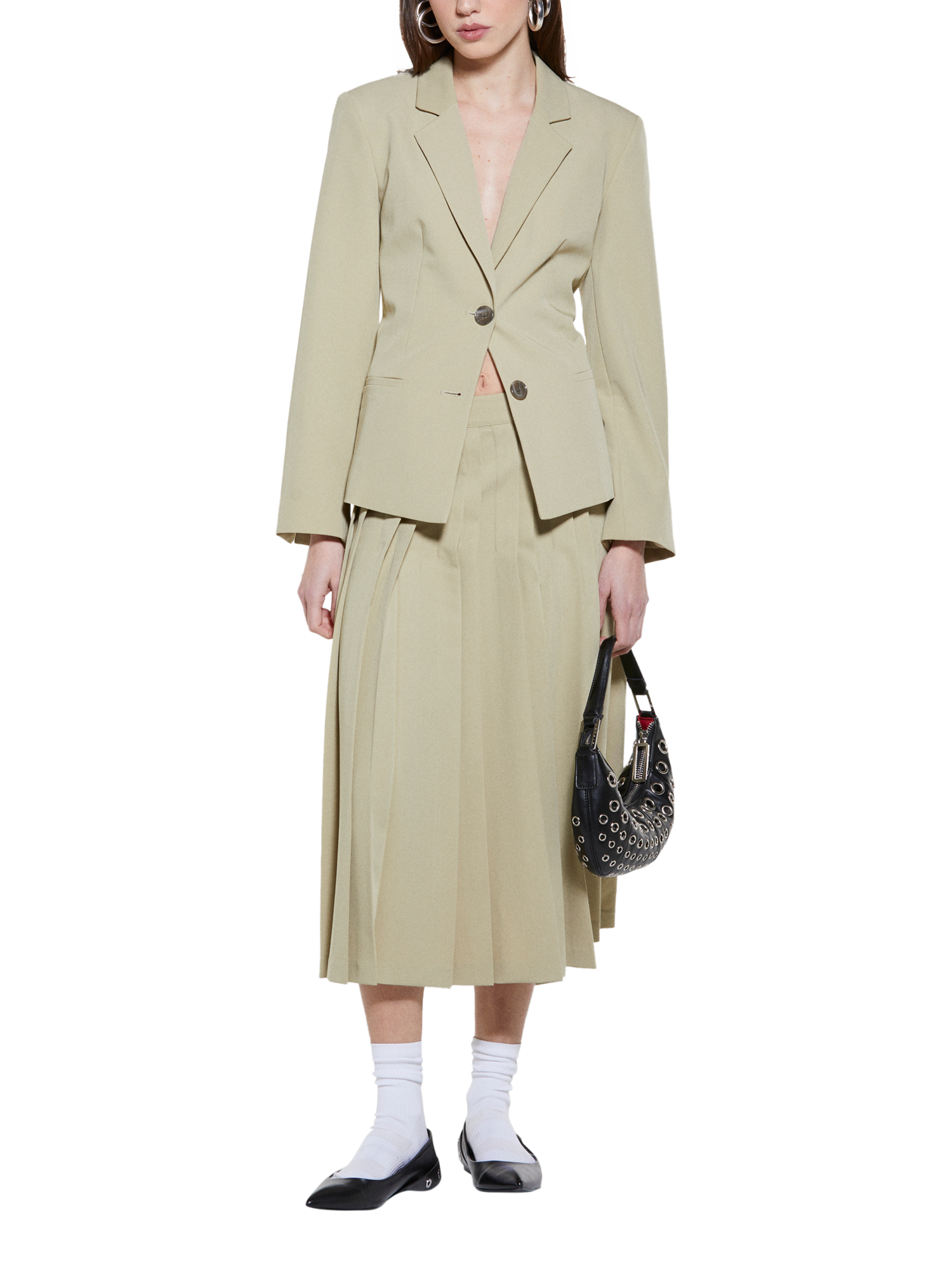 Product image 3 of 4, which shows SISLEY Slim Fit Blazer, Military Green, 8