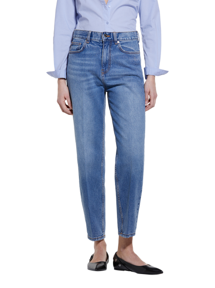 SISLEY Mom Fit Jeans, Blue, Blue