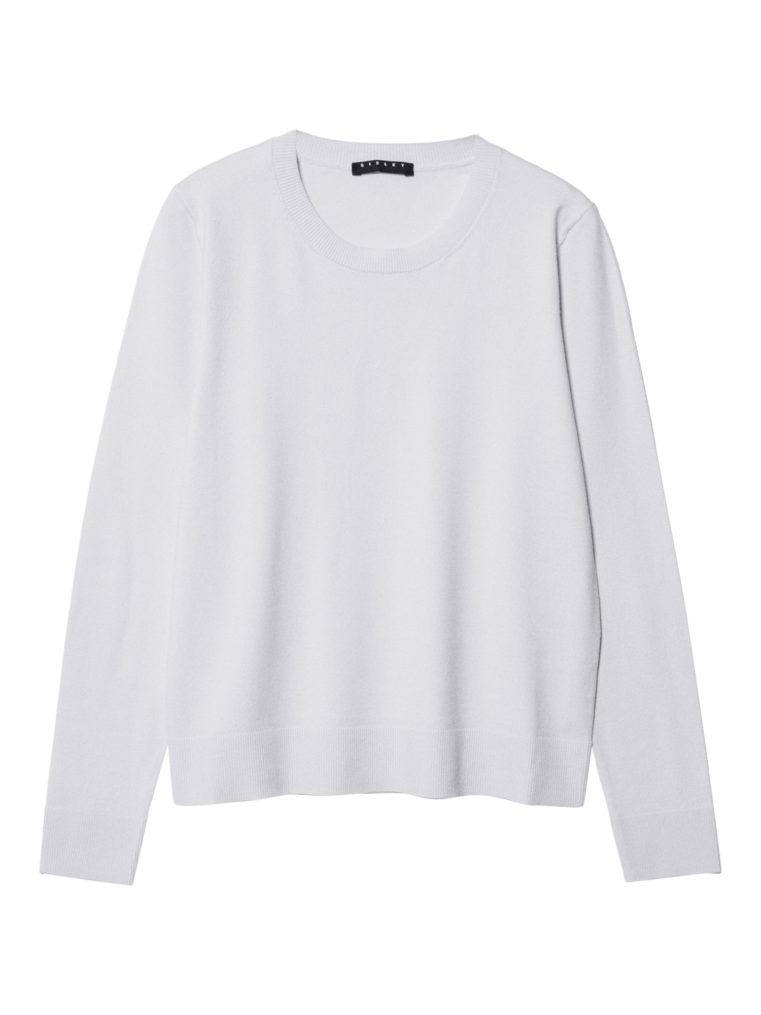 Product image 5 of 5, which shows SISLEY Crew Neck Sweater, Light Grey, XS