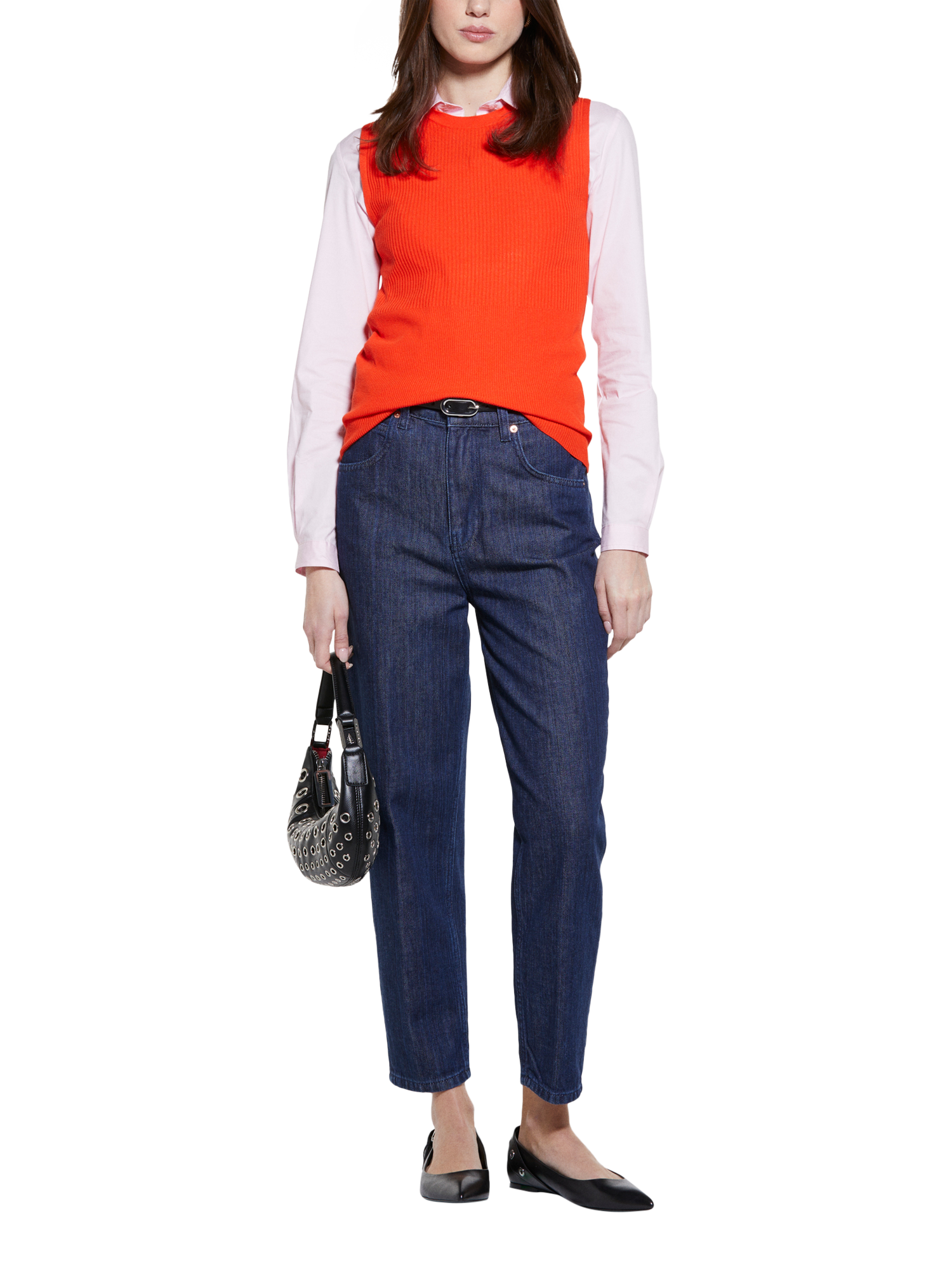 Product image 3 of 5, which shows SISLEY Sleeveless Knit Top, Red, S