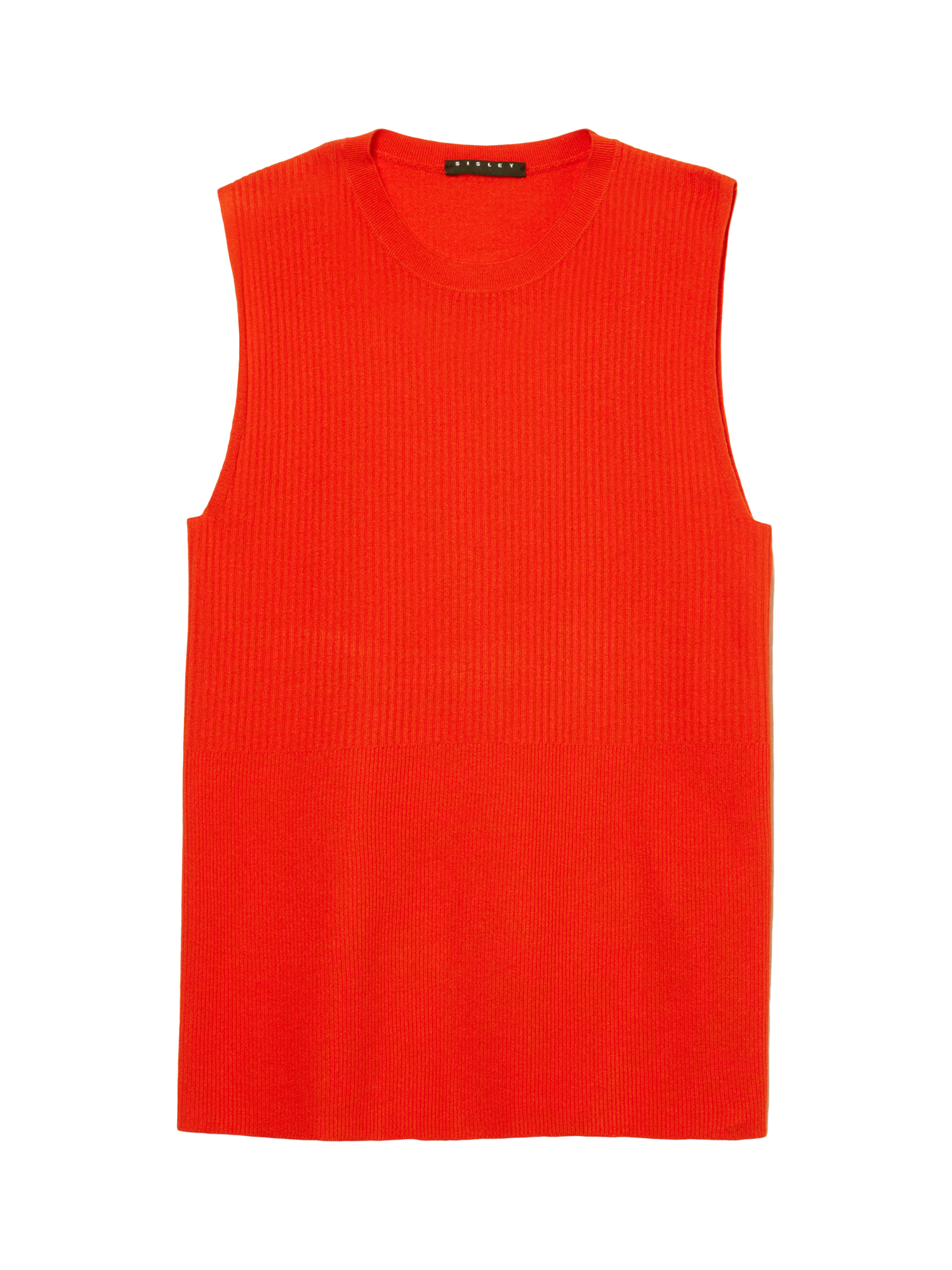 Product image 5 of 5, which shows SISLEY Sleeveless Knit Top, Red, S